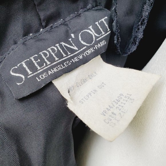 Vtg Steppin Out 1980's Gold Lined Velvet Floral Beaufont Halter Mini Dress Sz 3 - Picture 7 of 8